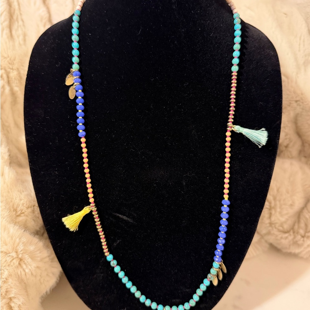 J. Crew Necklace Beaded Necklace with Tassels